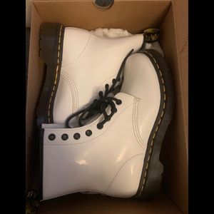 Dr. Martens 1460  AirWair White Patent 8 Eye Boots